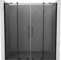 Mexen Velar Duo slankiosios dušo durys 180 cm, grafitas, juodos - 871-180-000-42-70