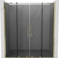 Mexen Velar Duo stumdomos dušo durys 180 cm, grafitas, auksinis - 871-180-000-42-50