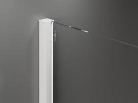 Mexen Velar slankiojančios dušo durys 140 x 100 cm, matinis stiklas, balta - 871-140-100-31-20