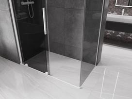 Mexen Velar slankiojančios dušo durys 150 x 85 cm, grafitas, balta - 871-150-085-41-20