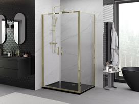 Mexen Exo atveriamas dušo kabinas 80 x 85 cm, skaidrus, auksinis - 814-080-085-50-00