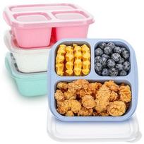 Bento dėžutė vaikams, 3 skyreliai, suduojama, rašomajai, darbui, 4 vnt