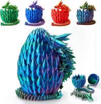 3D spausdintas drakono kiaušinis 15", kristalinis drakonas, Velykų dekoracija namams ir biurui