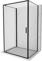 Mexen Exo-3S dušo kabina 3 sienų, atveriama 80 x 95 cm, skaidri, juoda - 8181-080-095-70-00-3S