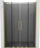 Mexen Velar L Duo stumdomos dušo durys 160 cm, grafitas, auksinės šlifuotos - 871-160-003-42-55