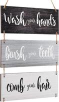 Farmhouse vonios sienų dekoracija „Bath Rules“, juokingas medinis pakabinamas stalo ar sienų ženklas