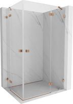 Mexen Lunar Dvigubos dušo kabinos dešinysis atidaromas durys 105 x 85 cm, skaidrus, šlifuotas varis - 834-105P-085L-65-00