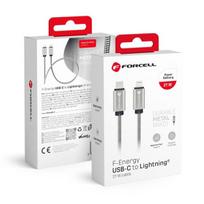 Usb-c į Lightning laidas Forcell F-energy, 27w Pd, 1m, metalinis