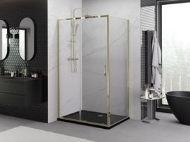 Mexen Exo stumdomos dušo kabinos 140 x 70 cm, permatomi, auksiniai - 8151-140-070-50-00