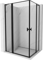 Mexen Mist L Duo varstoma dušo kabina 120 x 90 cm, juodas rėmelis, juoda - 8A4L-120L-090P-70-70