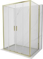 Mexen Exo-3S trigubos slankiojančios dušo kabina 130 x 80 cm, permatoma, auksinė - 8152-130-080-50-00-3S