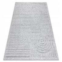 Modernus pilkas kilimas Santo 140x190 cm, šenilinio audimo