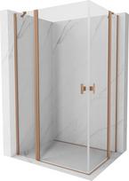 Mexen Mist Duo kampinė dušo kabina 110 x 90 cm, permatomas, šlifuotas varis - 8A4-110-090-65-00