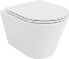 Mexen Rico wc dubuo be apvado Tornado su lėtai nusileidžiančiu dangčiu, plonas, duroplastikas, blizganti balta - 30720300T, 49x36x37