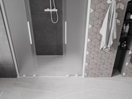 Mexen Velar L Duo stumdomos dušo durys 160 cm, matinės, baltos - 871-160-003-32-20