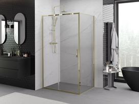 Mexen Exo stumdomas dušo kabinas 100 x 75 cm, permatomas, auksinis - 8151-100-075-50-00