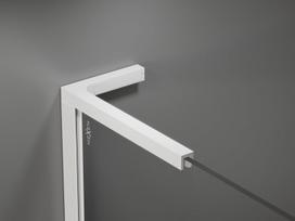 Mexen Velar L stumdomos dušo durys 110 cm, grafitas, baltos - 871-110-003-41-20