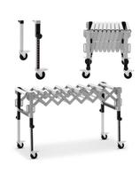 Tiektuvo transportavimo ritininis stalas sulankstomas 9 rulonai iki 130 kg 145 x 59 x 96 cm