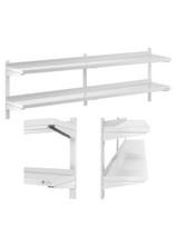 Dviguba reguliuojama sieninė gastronominė lentyna STEEL 200 x 30 cm