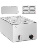 Bain marie elektrinis šildytuvas su čiaupu 4 x GN 1/4 600 W