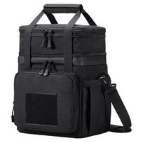 Išplėstinas izoliuotas Lunch box krepšys, 20 konservų, juodas, 1 vnt