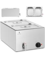 Bain marie elektrinis šildytuvas su čiaupu 2 x GN 1/2 600 W