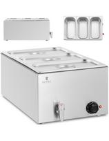 Bain marie elektrinis šildytuvas su čiaupu 3 x GN 1/3 600 W