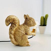 Auksinė voveraitės stalo lempa USB