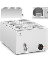 Bain marie maisto šildytuvas šildymo bufetas 6 x GN 1/6 600 W
