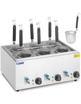 Makaronų gaminimo makaronų viryklė su čiaupais 6 krepšeliai 3 x 6,5 l 3000 W