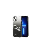 Karl Lagerfeld Gradient Ikonik Karl&Choupette dėklas iPhone 13 mini - juodas
