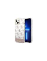 Guess 4G Pattern Script dėklas, skirtas iPhone 14 Plus – rožinis