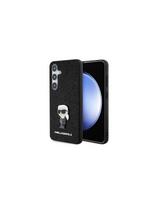 Karl Lagerfeld Fixed Glitter Ikonik Logo Metal Pin dėklas Samsung Galaxy S24+ - juodas
