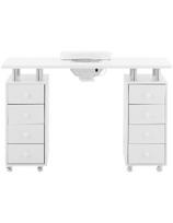 Manikiūro kosmetikos stalas su 8 stalčių ištraukikliu 119 x 45 x 77 cm