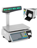 Prekybos parduotuvės svarstyklės su LCD etikečių spausdintuvu 30 kg / 15 g