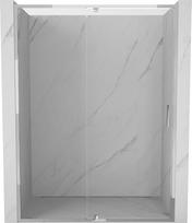 Mexen Exo vonios kambario durys 145 cm, permatomos, chromas - 819-145-000-01-00