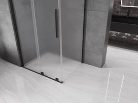 Mexen Velar stumdomos dušo durys 110 x 120 cm, matinės, juodos - 871-110-120-31-70