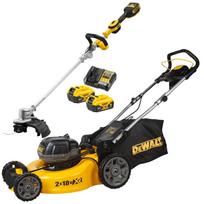 DCMW564P2 DeWALT 2x18V akumuliatorinė žoliapjovė + DCMST561N 18V sulankstomas trimeris (2x5.0 Ah)