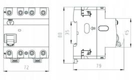 Noark 4p 40a 100ma 3f Rcd jungiklis Ac