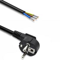 Qoltec Power cable SCHUKO CEE angled plug, stripped copper