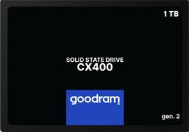 GOODRAM 1TB, Gen. 2 CX400 SSD | 3D TLC | SATA | 500MB/s Write | 550MB/s Read | 2.5" | 720 TB TBW | 2,000,000 Hours MTBF