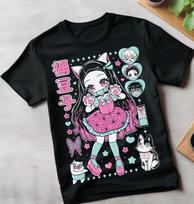 Nezuko marškinėliai Demon Slayer Kokushibo Kimetsu No Yaiba Tanjiro marškinėliai Visų dydžių 2XL