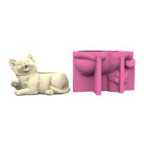 Practical Dog Flower Pots Sturdy Silicone Mould Cement Plaster Craft Supplies for Garden and Indoor Decoration 1