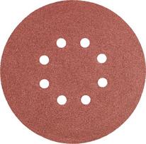 GRAPHITE Sanding Discs (150 mm sanding discs, K100, 5 pcs, with 8 holes)
