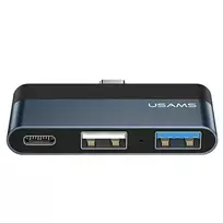 USAMS Adapter HUB USB 2.0|USB 3.0|USB-C grey SJ490HUB01 (US-SJ490)