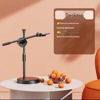 Professional Overhead Mobile Phone Holder: Desktop Tripod for Live Broadcast, Photography, and Video Recording.