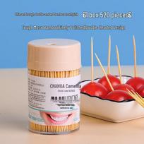 CHAHUA Double-Headed Bamboo Toothpicks, 520 Pcs