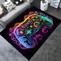 Creative Gaming Rug for Boys Room Decor Gamepad Design Rug Carpet for E-sports Room Bedroom Non-slip Machine Floor Mat Doormat 40cm x 60cm