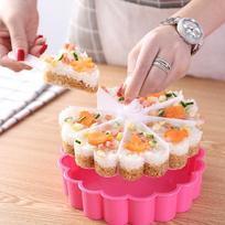 8 Grids Onigiri Mould Triangle Bento Box Japanese Sushi Making Kit Sushi Mold Sushi Press Maker Rice Ball Making Homemade ONE SIZE