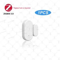 Tuya Zigbee Smart Door Sensor Contact Sensor Window Door Open Closed Detector Alarm Home Security Protection Works With Z2MQTT 1PCS